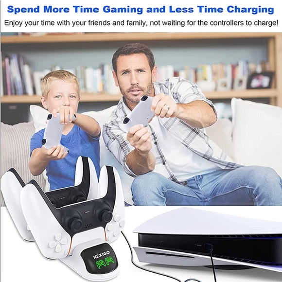 Nexigo Dobe PS5 Controller Charger Upgraded Charging Station Dock LED Indicator - Picture 5 of 10